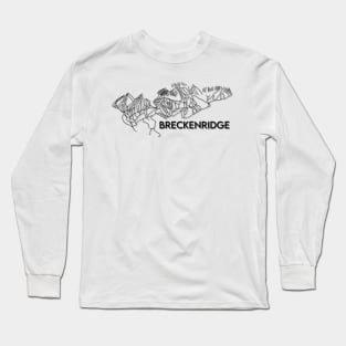 Breckenridge CO Trail Map | Breckenridge Ski Resort Colorado Long Sleeve T-Shirt